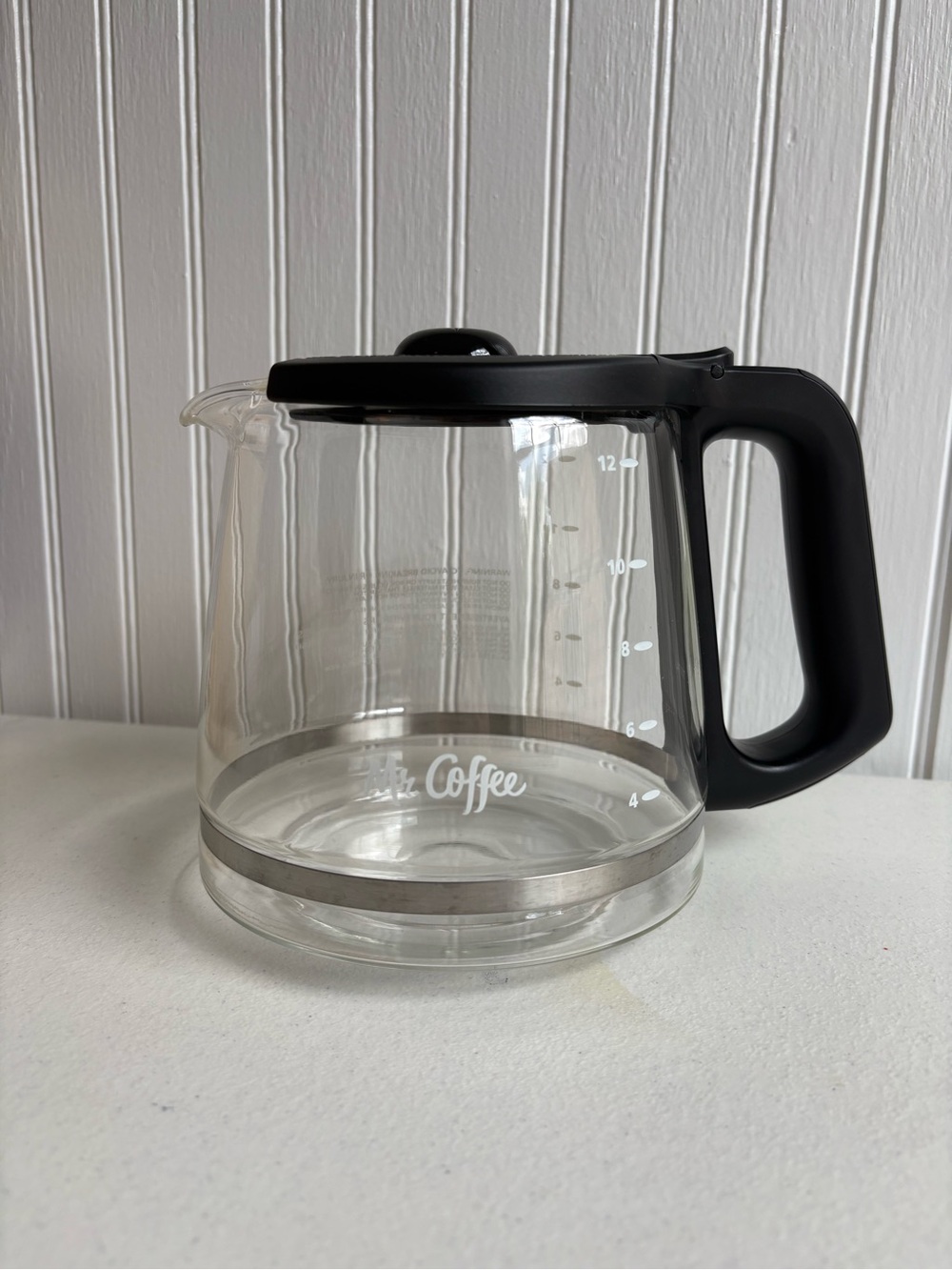 Mr. Coffee 12 Cup Replacement Glass Coffee Carafe Pot Black Lid Model T 007AJ